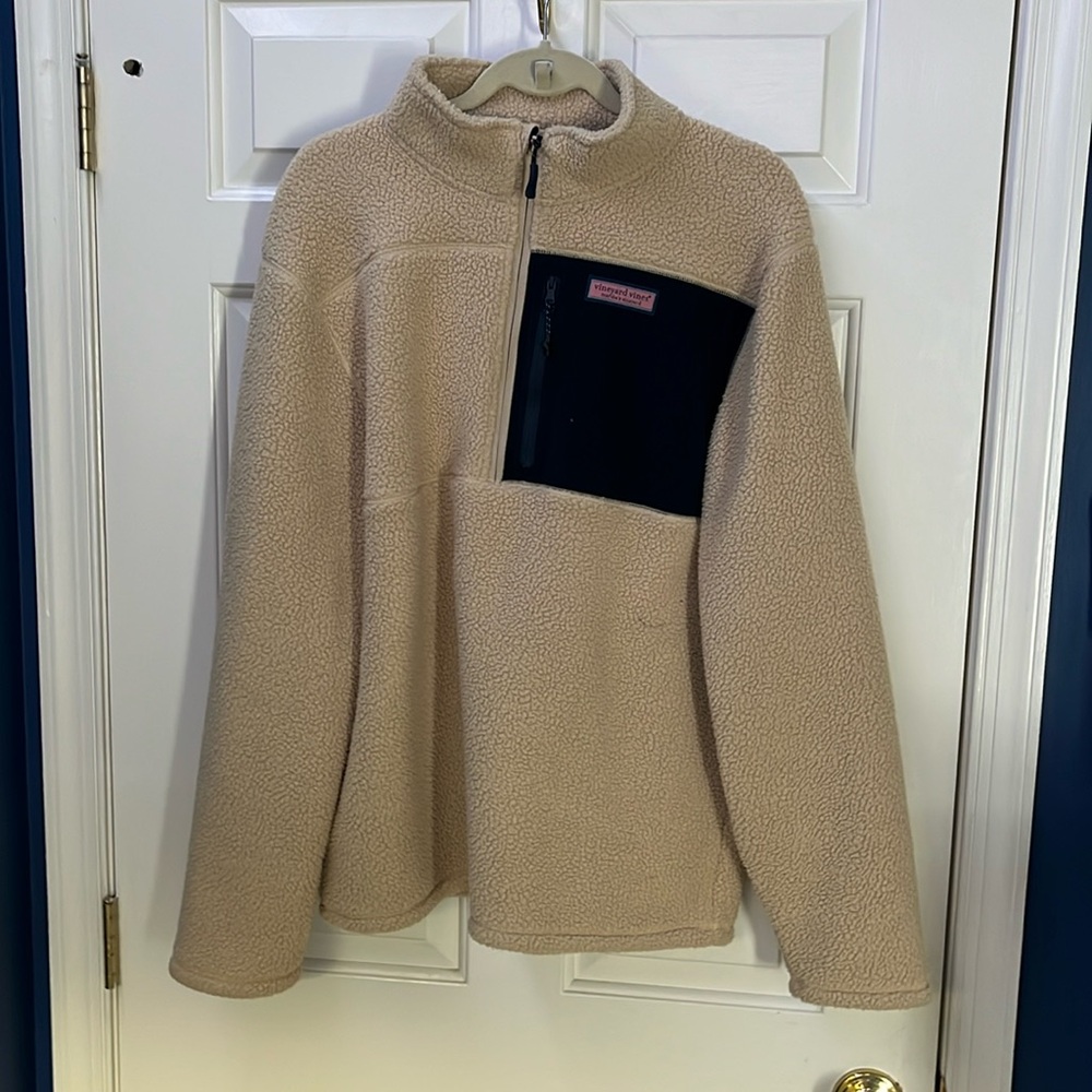 Vineyard Vines Half Zip Sherpa Fleece Jacket